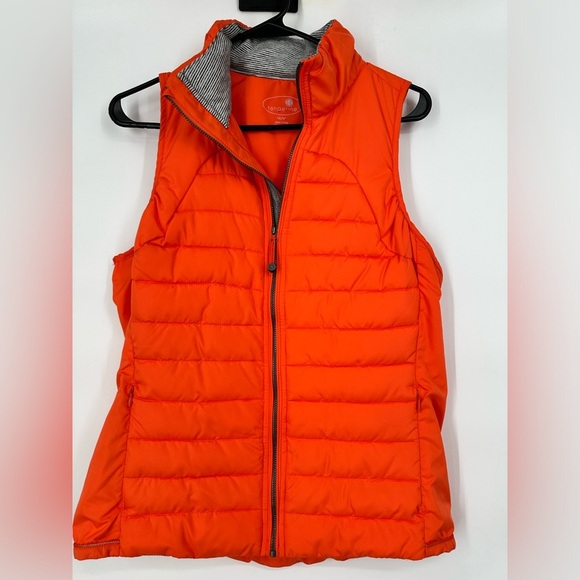 Tangerine Orange Puffy Vest - Picture 1 of 3